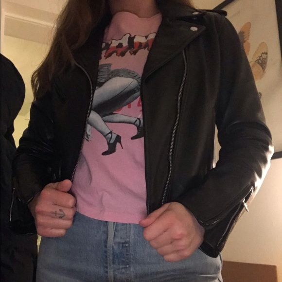 Levi’s Leather Moto Jacket - Picture 3 of 7